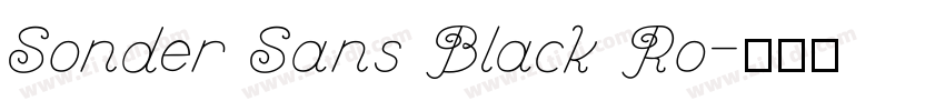 Sonder Sans Black Ro字体转换